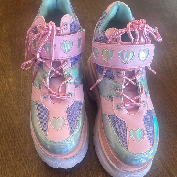 Sugar Thrillz Shoes - Sugar Thrillz Fairywalker Holographic Platforms 6